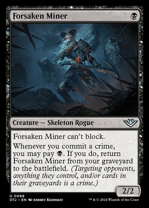 Outlaws of Thunder Junction - 88 - Forsaken Miner - Uncommon - B - Non-foil