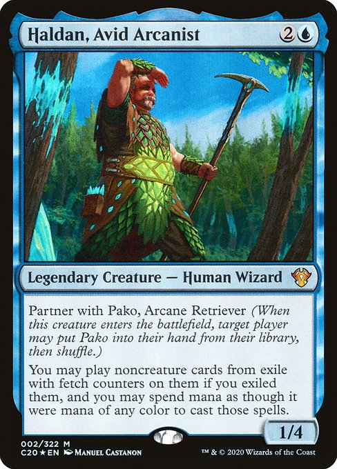 Commander 2020 - 2 - Haldan, Avid Arcanist - Mythic - U - Foil