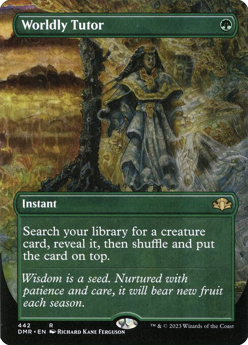 Dominaria Remastered - 442 - Worldly Tutor - Rare - G - Non-foil