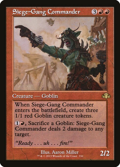 Dominaria Remastered - 330 - Siege-Gang Commander - Rare - R - Non-foil