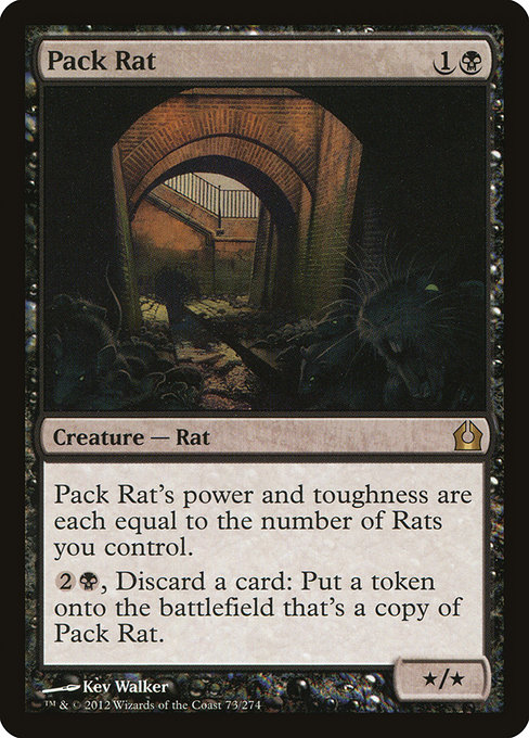 Return to Ravnica - 73 - Pack Rat - Rare - B - Non-foil-(Lightly played)