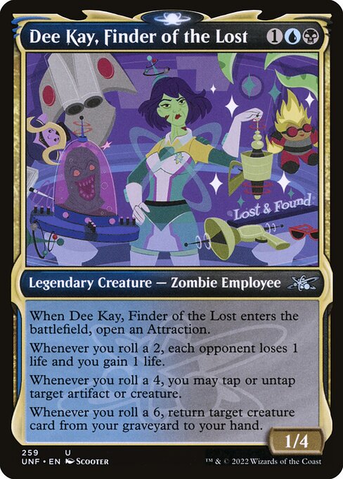 Unfinity - 259 - Dee Kay, Finder of the Lost - Uncommon - UB - Foil