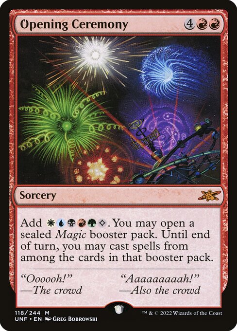 Unfinity - 118 - Opening Ceremony - Mythic - R - Foil