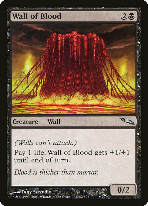 Mirrodin - 82 - Wall of Blood - Uncommon - B - Non-foil