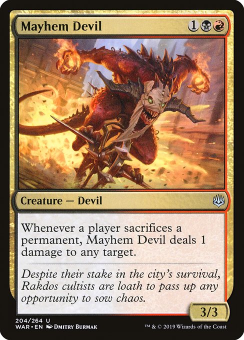 War of the Spark - 204 - Mayhem Devil - Uncommon - BR - Non-foil