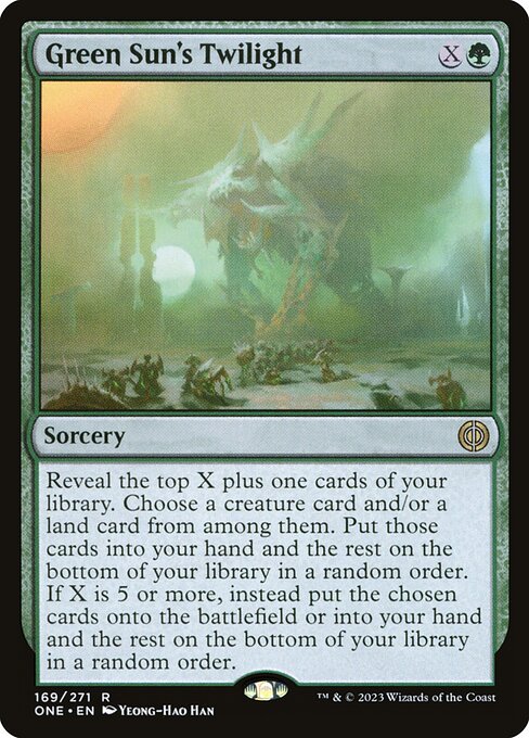 Phyrexia: All Will Be One - 169 - Green Sun's Twilight - Rare - G - Foil