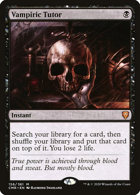 Commander Legends - 156 - Vampiric Tutor - Mythic - B - Non-foil