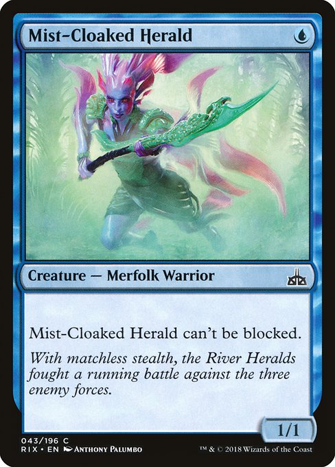 Rivals of Ixalan - 43 - Mist-Cloaked Herald - Common - U - Non-foil