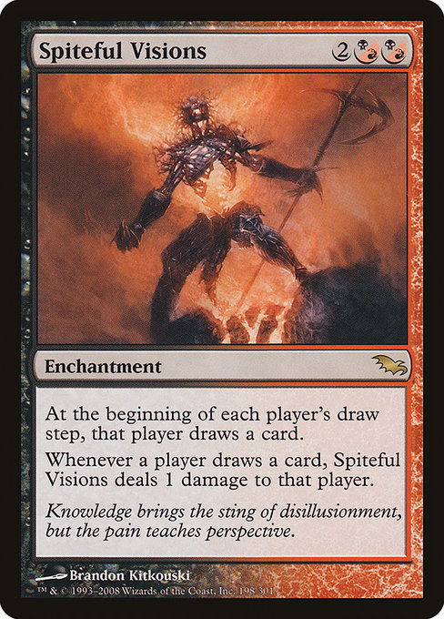 Shadowmoor - 198 - Spiteful Visions - Rare - BR - Non-foil