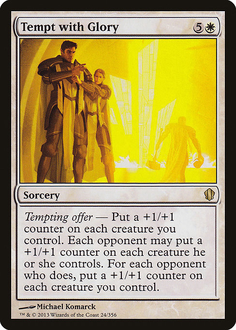 Commander 2013 - 24 - Tempt with Glory - Rare - W - Non-foil