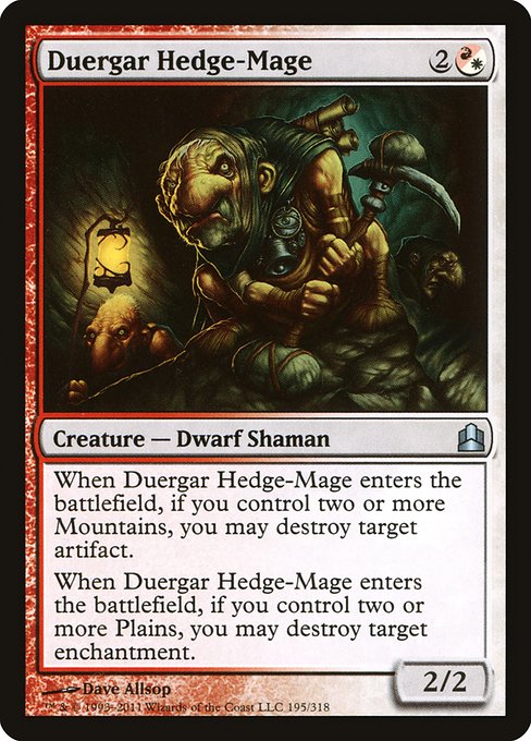 Commander 2011 - 195 - Duergar Hedge-Mage - Uncommon - WR - Non-foil