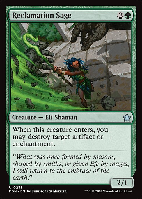 Foundations - 231 - Reclamation Sage - Uncommon - G - Non-foil
