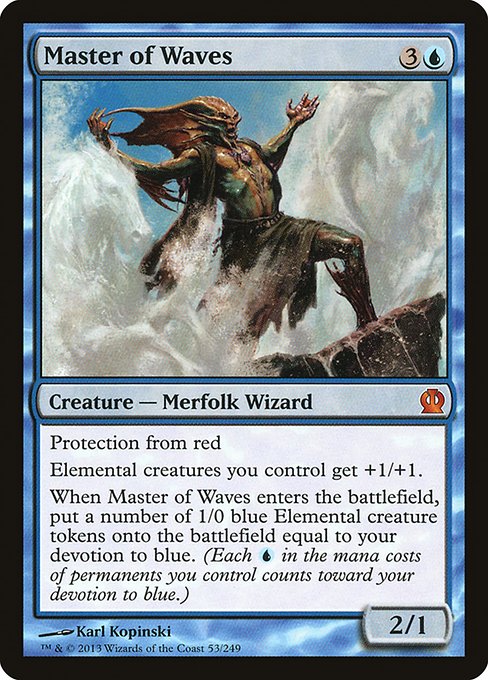 Theros - 53 - Master of Waves - Mythic - U - Non-foil