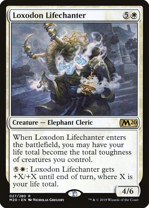 Core Set 2020 - 27 - Loxodon Lifechanter - Rare - W - Non-foil