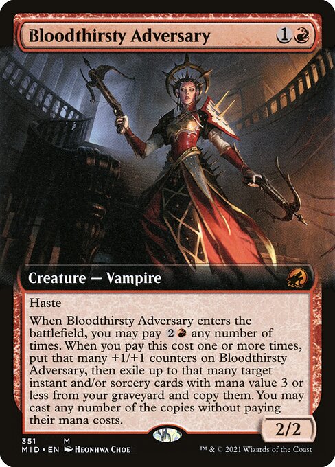 Innistrad: Midnight Hunt - 351 - Bloodthirsty Adversary - Mythic - R - Non-foil