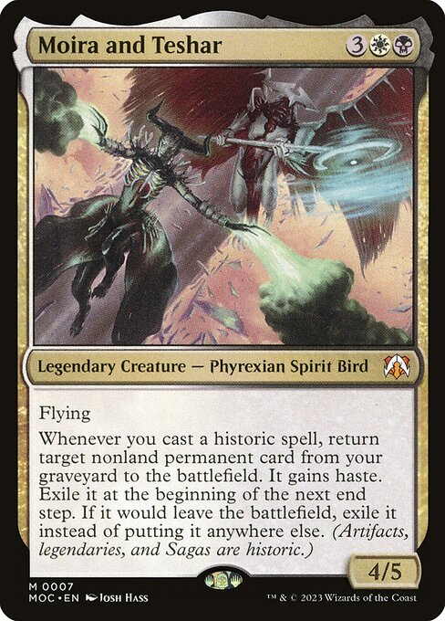 March of the Machine Commander - 7 - Moira and Teshar - Mythic - WB - Non-foil