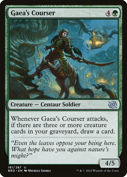 The Brothers' War - 181 - Gaea's Courser - Uncommon - G - Foil