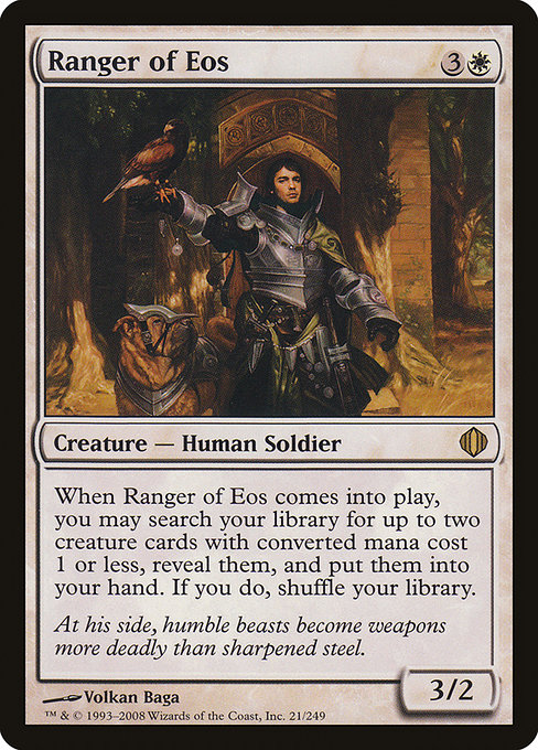 Shards of Alara - 21 - Ranger of Eos - Rare - W - Non-foil