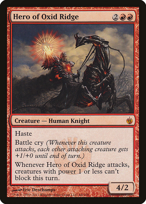 Mirrodin Besieged - 66 - Hero of Oxid Ridge - Mythic - R - Non-foil