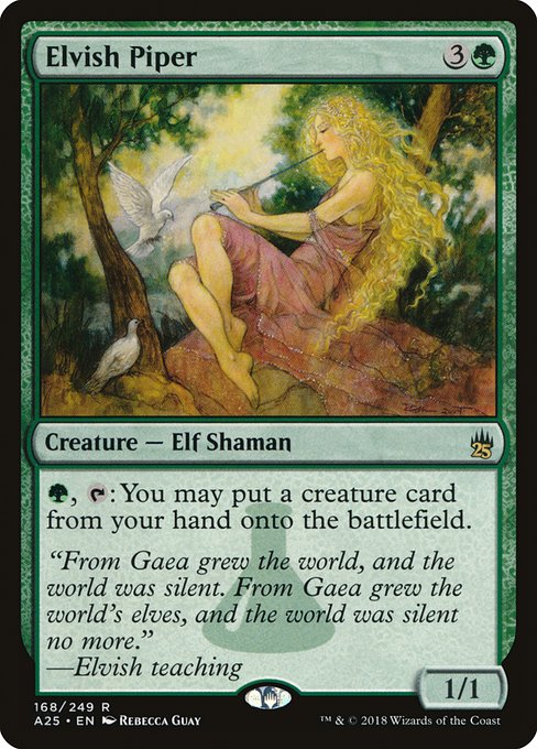 Masters 25 - 168 - Elvish Piper - Rare - G - Non-foil