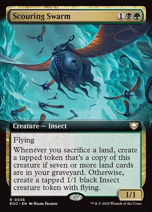 Edge of Eternities Commander - 36 - Scouring Swarm - Rare - BG - Non-foil - Promo