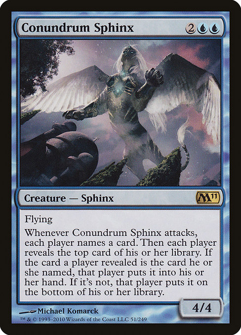 Magic 2011 - 51 - Conundrum Sphinx - Rare - U - Non-foil