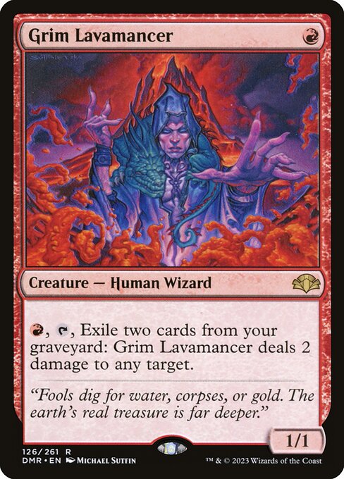 Dominaria Remastered - 126 - Grim Lavamancer - Rare - R - Non-foil
