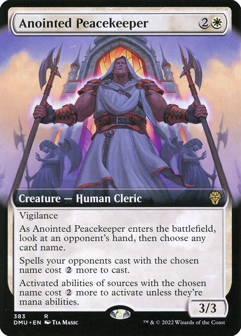 Dominaria United - 383 - Anointed Peacekeeper - Rare - W - Foil