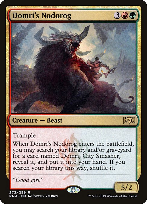 Ravnica Allegiance - 272 - Domri's Nodorog - Rare - RG - Non-foil