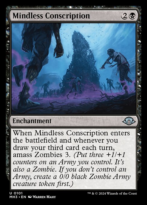 Modern Horizons 3 - 101 - Mindless Conscription - Uncommon - B - Foil