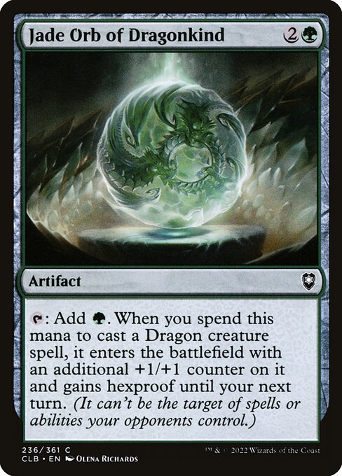 Commander Legends: Battle for Baldur's Gate - 236 - Jade Orb of Dragonkind - Common - G - Non-foil