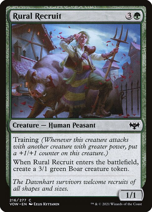 Innistrad: Crimson Vow - 216 - Rural Recruit - Common - G - Non-foil