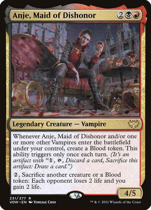 Innistrad: Crimson Vow - 231 - Anje, Maid of Dishonor - Rare - BR - Non-foil