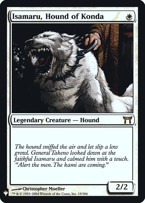 The List - CHK-19 - Isamaru, Hound of Konda - Rare - W - Foil