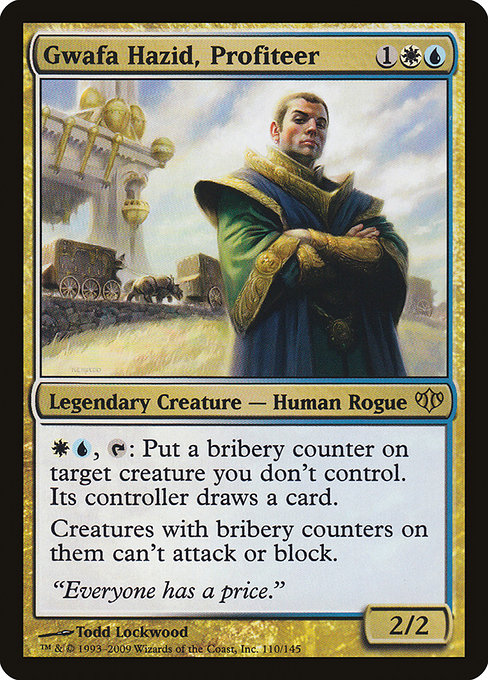 Conflux - 110 - Gwafa Hazid, Profiteer - Rare - WU - Non-foil