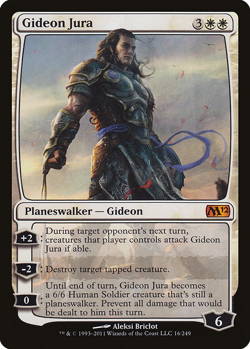 Magic 2012 - 16 - Gideon Jura - Mythic - W - Non-foil