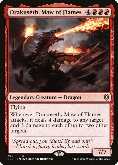 Commander Legends: Battle for Baldur's Gate - 790 - Drakuseth, Maw of Flames - Rare - R - Non-foil
