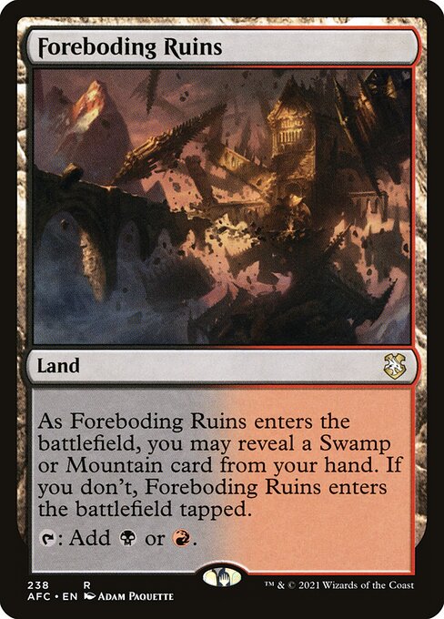 Forgotten Realms Commander - 238 - Foreboding Ruins - Rare - C - Non-foil