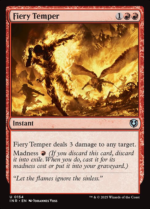 Innistrad Remastered - 154 - Fiery Temper - Uncommon - R - Non-foil