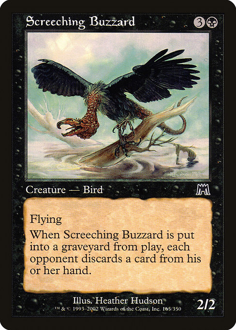 Onslaught - 165 - Screeching Buzzard - Common - B - Non-foil