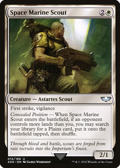 Warhammer 40,000 Commander - 15 - Space Marine Scout - Uncommon - W - Non-foil