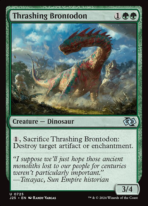 Foundations Jumpstart - 725 - Thrashing Brontodon - Uncommon - G - Non-foil