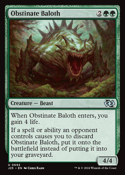 Foundations Jumpstart - 692 - Obstinate Baloth - Uncommon - G - Non-foil