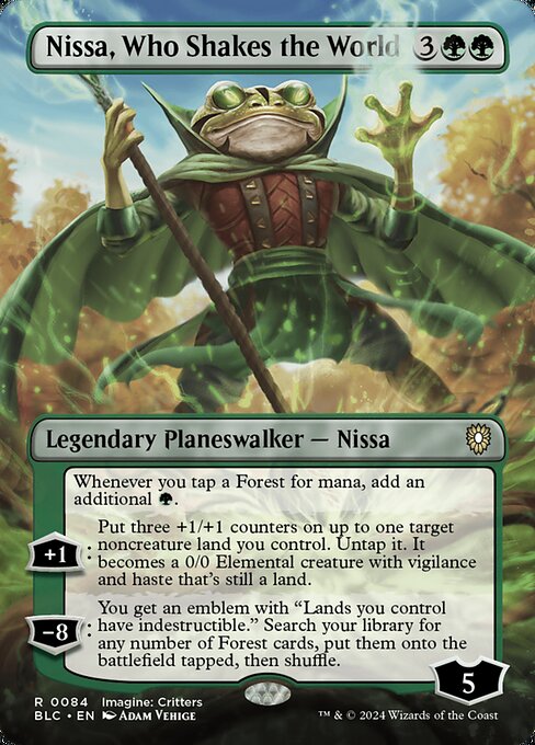 Bloomburrow Commander - 84 - Nissa, Who Shakes the World - Rare - G - Non-foil