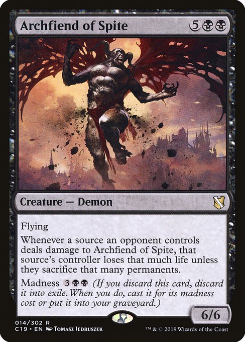 Commander 2019 - 14 - Archfiend of Spite - Rare - B - Non-foil