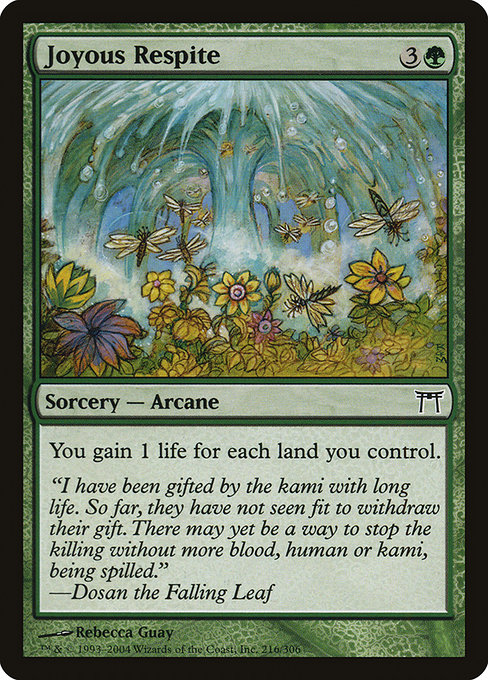 Champions of Kamigawa - 216 - Joyous Respite - Common - G - Non-foil