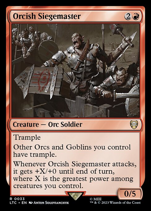 Tales of Middle-earth Commander - 33 - Orcish Siegemaster - Rare - R - Non-foil