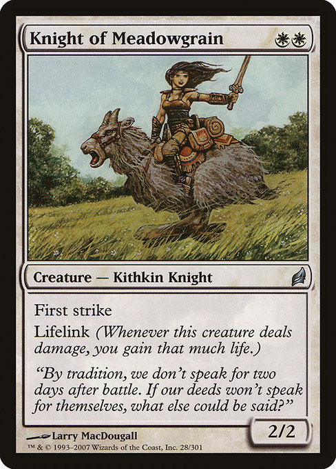 Lorwyn - 28 - Knight of Meadowgrain - Uncommon - W - Non-foil