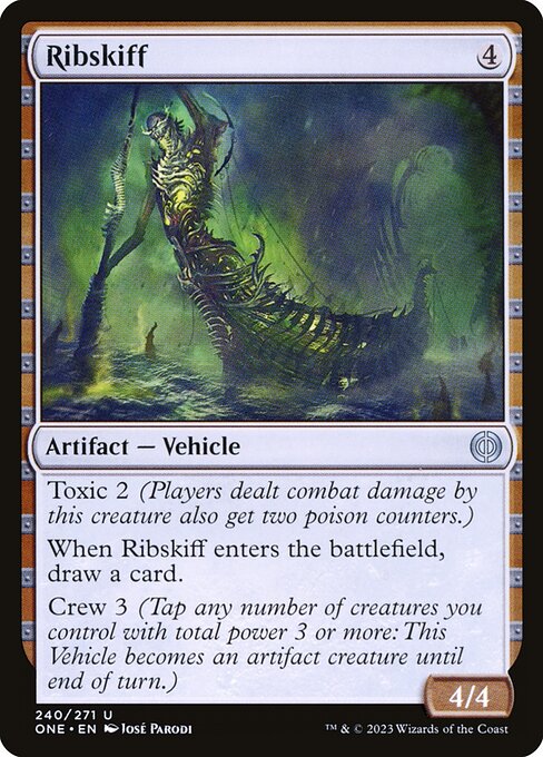 Phyrexia: All Will Be One - 240 - Ribskiff - Uncommon - C - Foil