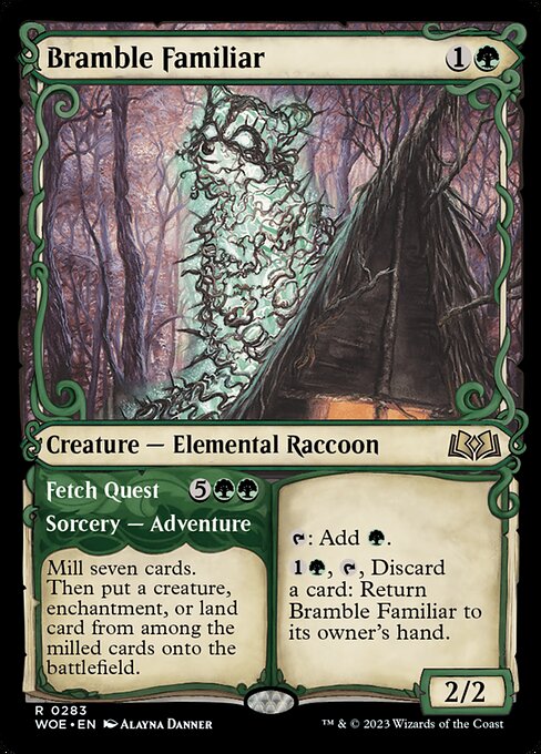 Wilds of Eldraine - 283 - Bramble Familiar // Fetch Quest - Rare - G - Non-foil